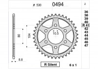 Звезда ведомая Ognibene 494-R41 (JTR488.41)