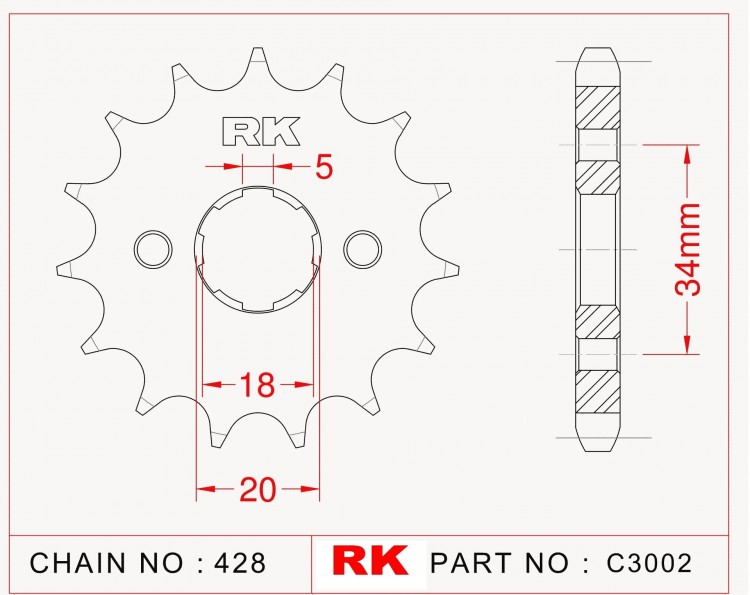 Звезда ведущая RK C3002-15 (JTF264.15)