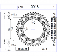 Звезда ведомая Ognibene 918-R47 (JTR245/3.47 / JTR305.47)