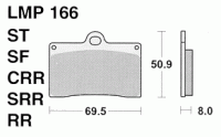 Колодки дискового тормоза AP Racing LMP166 SRR  (FRP408 / FA095)