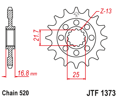 Звезда ведущая JTF1373.17RB