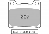 Колодки дискового тормоза Trofeo Sintered 207  (LMP155, FDB337)