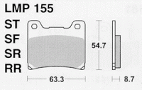 Колодки дискового тормоза AP Racing LMP155 SR  (FDB337 / FA088)