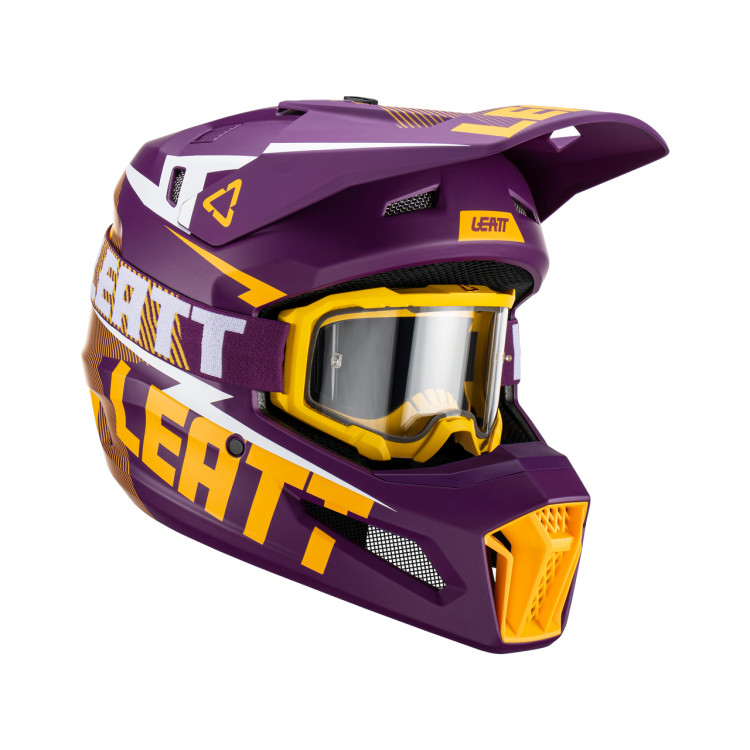 Шлем Leatt Moto 3.5 Helmet Kit (шлем + очки Leatt Velocity) (Indigo, S, 2023)