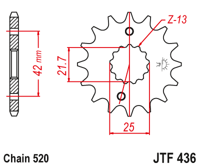 Звезда ведущая JTF436.15 (аналог JTF565.15)