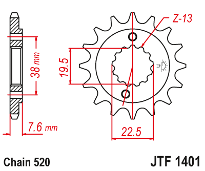 Звезда ведущая JTF1401.14
