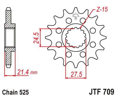 Звезда ведущая JTF709.16RB