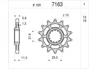 Звезда ведущая Ognibene 7163-Z16 (JTF1581.16)