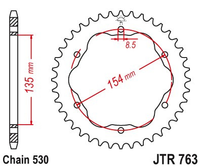 Звезда ведомая JTR763.40