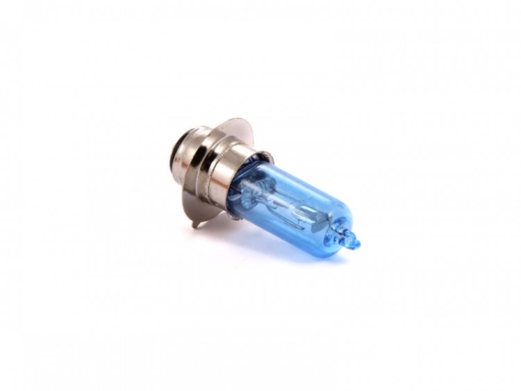 Лампа фары галоген P15D-25-1 12V 18/18W синяя  CN
