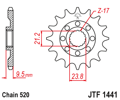 Звезда ведущая JTF1441.13SC