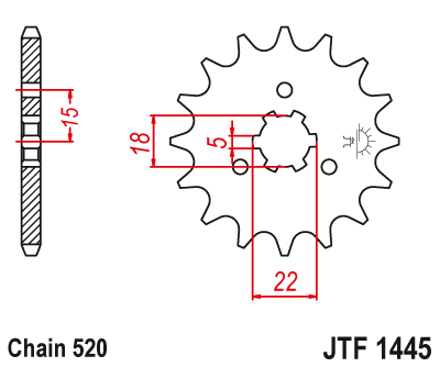 Звезда ведущая JTF1445.12SC