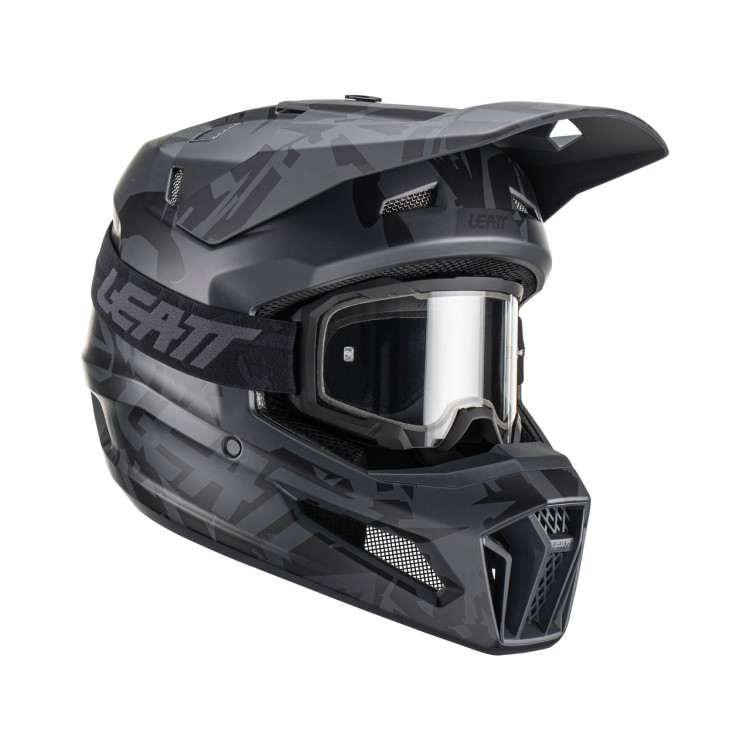 Шлем Leatt Moto 3.5 Helmet Kit (шлем + очки Leatt Velocity) (Stealth, M, 2023)