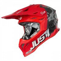 Шлем (кроссовый) JUST1 J39 Kinetic камуфляж/серый/красный матовый L