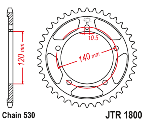Звезда ведомая JTR1800.40