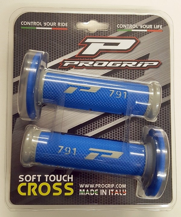 Ручки руля PRO-GRIP 791 серо/голубой