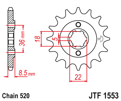 Звезда ведущая JTF1553.14