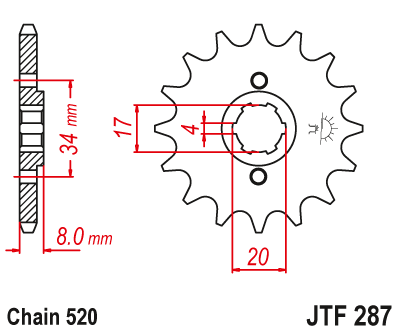 Звезда ведущая JTF287.13