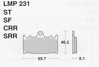 Колодки дискового тормоза AP Racing LMP231 SRR  (FDB574 / FA158)