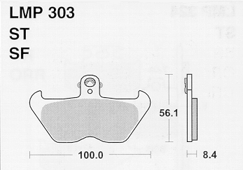 Колодки дискового тормоза AP Racing LMP303 SF  (FDB2050 / FA407)