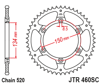 Звезда ведомая JTR460.48SC
