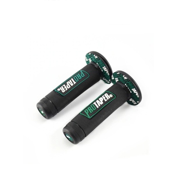 Ручки руля резиновые питбайк (пара) черные/зеленые  PRO-TAPER