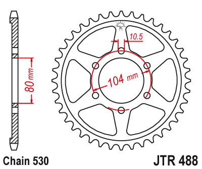 Звезда ведомая JTR488.42