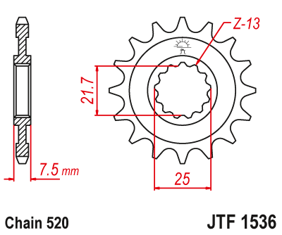 Звезда ведущая JTF1536.15