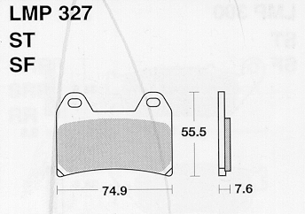 Колодки дискового тормоза AP Racing LMP327 SF  (FDB2042 / FDB2099 / FA244)