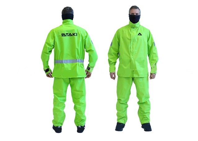 Дождевик мембранный (куртка+брюки) ATAKI Adventure (Hi-Vis зеленый, XL, )