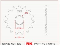 Звезда ведущая RK C4019-13 (JTF565.13)