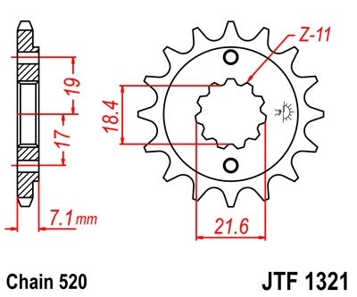 Звезда ведущая JTF1321.13