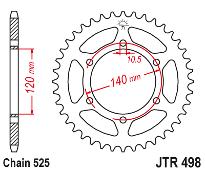 Звезда ведомая JTR498.40